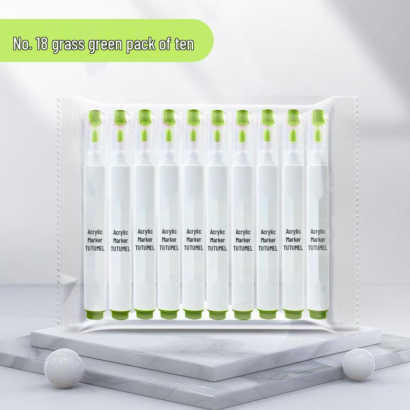 Набор водостойких художественных маркеров одного цвета, 36 штук - Черный, Белый, Красный непрозрачный - Идеально для детского рисования