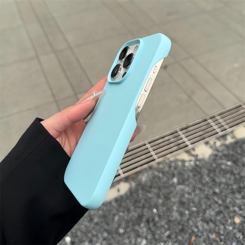 Полупакет Скраб для кожи iPhone 16pro Мягкий чехол Apple 15 Безрамочный 13 Однотонный 12