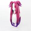 LOL Heartsteel Alune Cosplay Wig Gradient Long Two Clip Ponytails Heat Resistant Synthetic Hair Anime Cosplay Wigs + Wig Cap