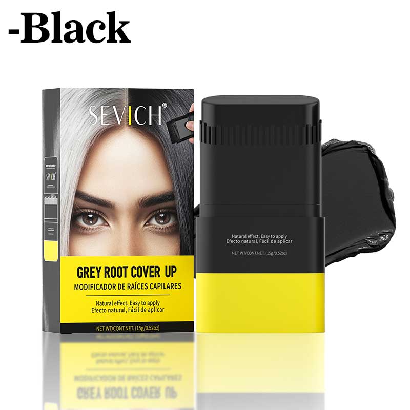 2in1 Hair Dye Stick with Comb Black Brown Coffee Long Lasting Temporary Hair Coloring Covered White Hairs Hairline Pen Washable