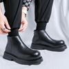 Ботинки Челси Мужские высокие ботинки Британские ботинки-сигареты на платформе с увеличенным голенищем Зимние ботинки Martin 22720-R