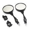 1 Pair Universal Motorcycle Scooter Aluminum Alloy Handlebar Collapsible Round Shape Rearview Side Mirror Base Modified