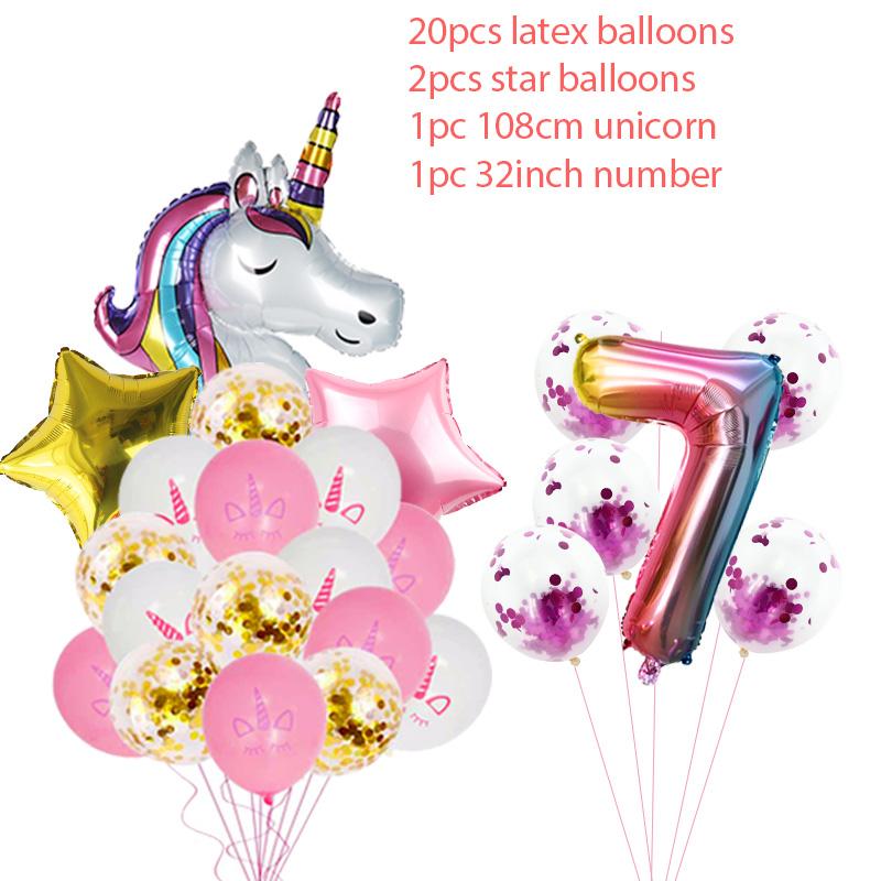 Украшение в виде единорога, одноразовый набор столовых приборов для вечеринки, товары для дня рождения в виде единорога, украшения для дня рождения девочки на первый день рождения