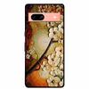 3D Flowers Case For Google Pixel 7a 5G Case Emboss Relief Floral Black Silicone Soft Back Covers For Google Pixel 7a Case Fundas