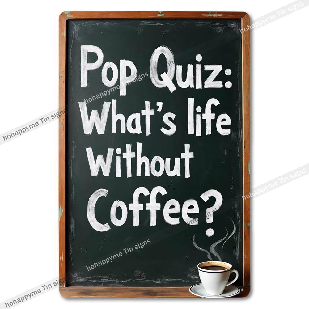 Retro Coffee Metal Tin Sign Vintage Wall Art Decor Grinder Decorative Kitchen Dining Room Home Decor Gift Idea