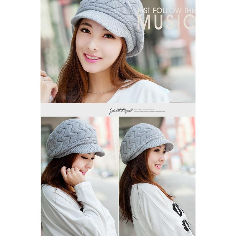 Женская вязаная шапка зимняя теплая вязаная мешковатая шапка-берет шапка-бини лыжная шапка