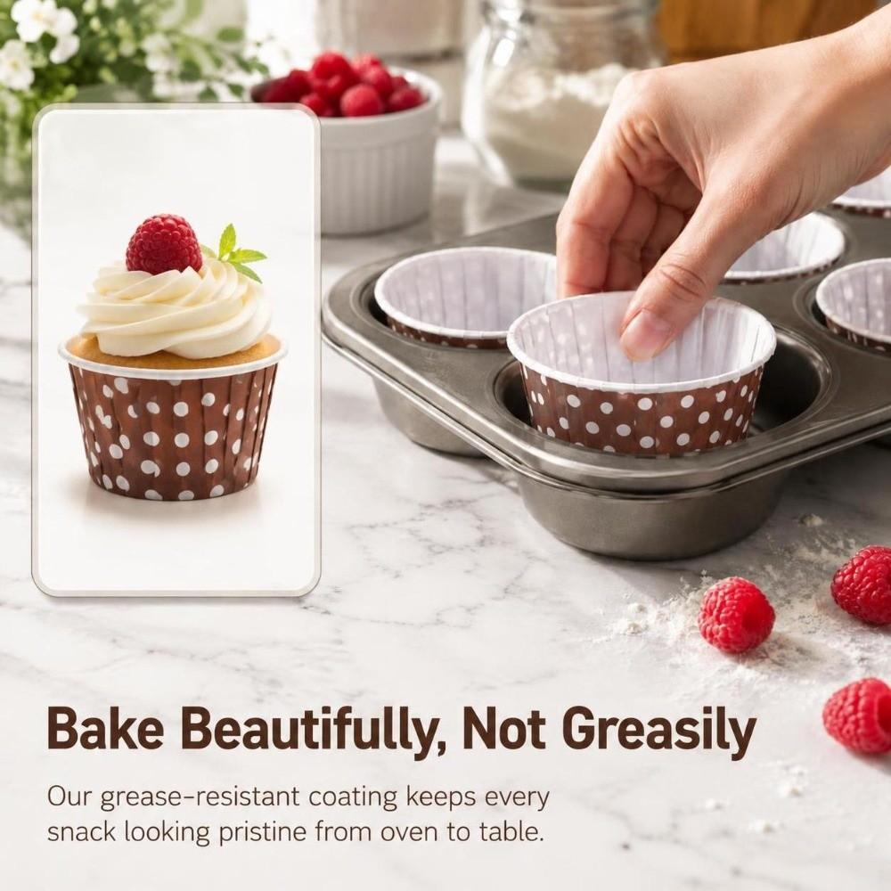 100PCS Paper Cupcake Liner Grease Resistant Baking Cup New Muffin Baking Cup Dessert Decoration