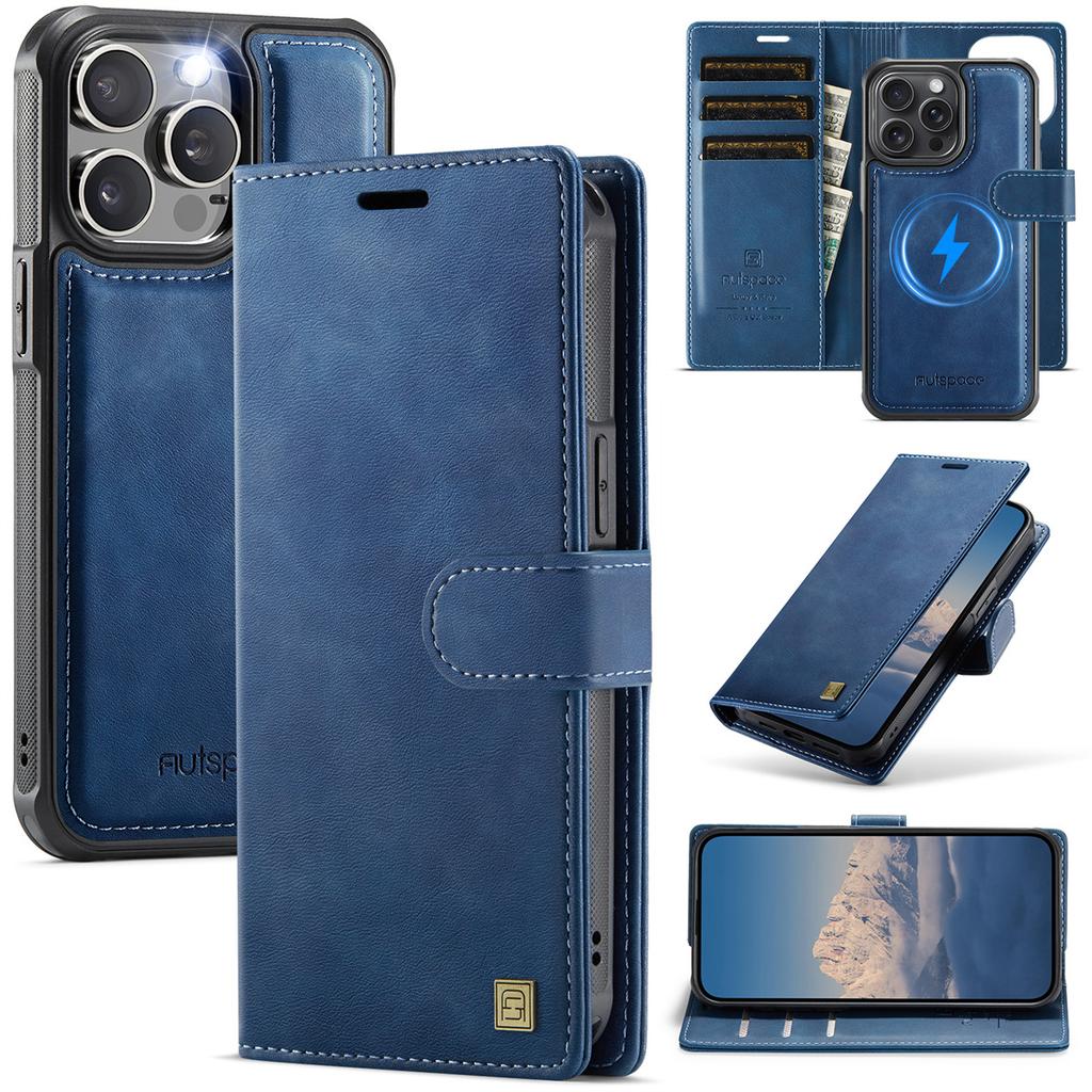 2-in-1 Magnetic Detachable Wallet Case for iPhone 13/13 Pro/13 Pro Max - PU Leather, Card Slots, MagSafe Charging, 360° Protection & Kickstand