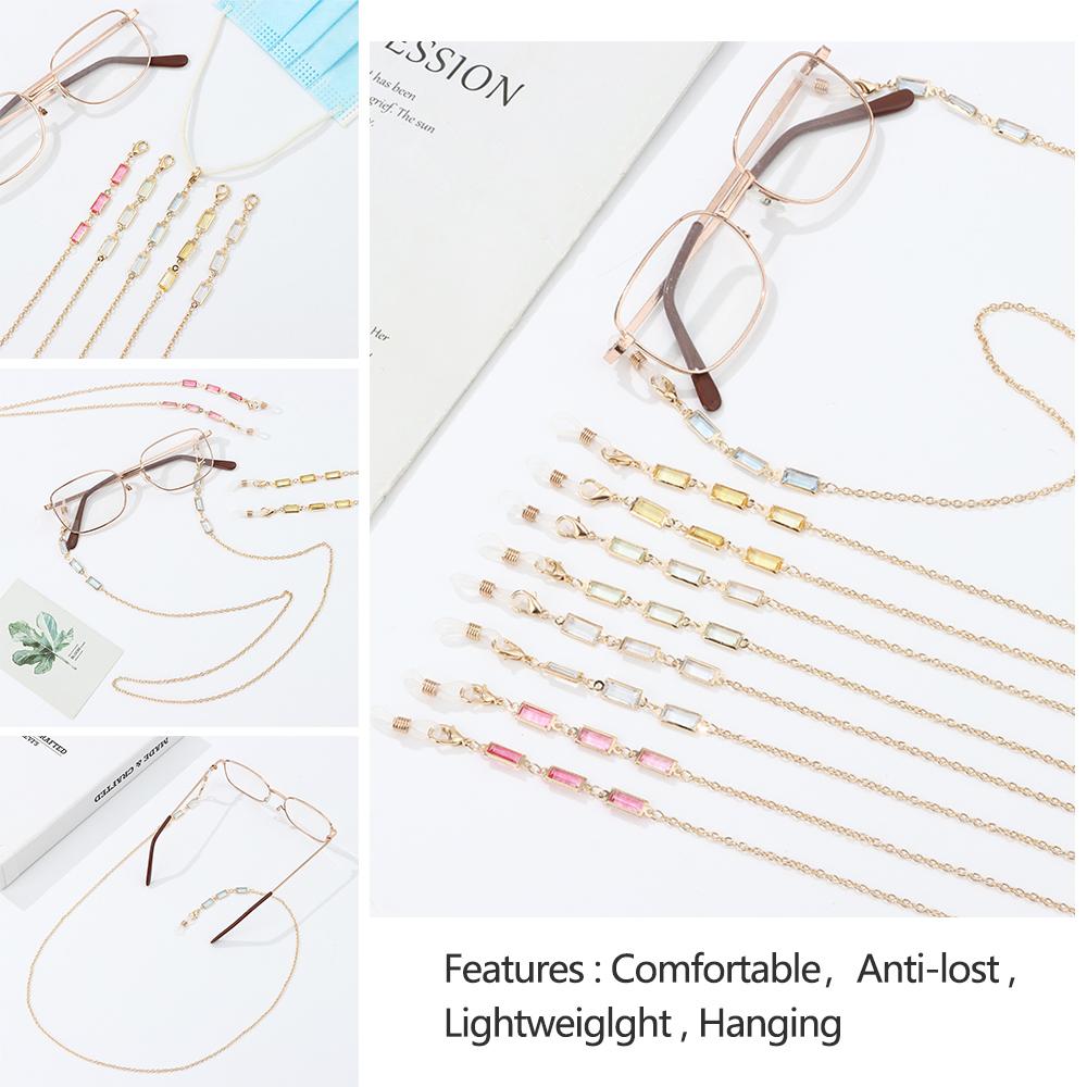 Женские хрустальные бусины из металла солнцезащитные очки шнурки цепочки для очков держатель шнура для очков ремешок для очков