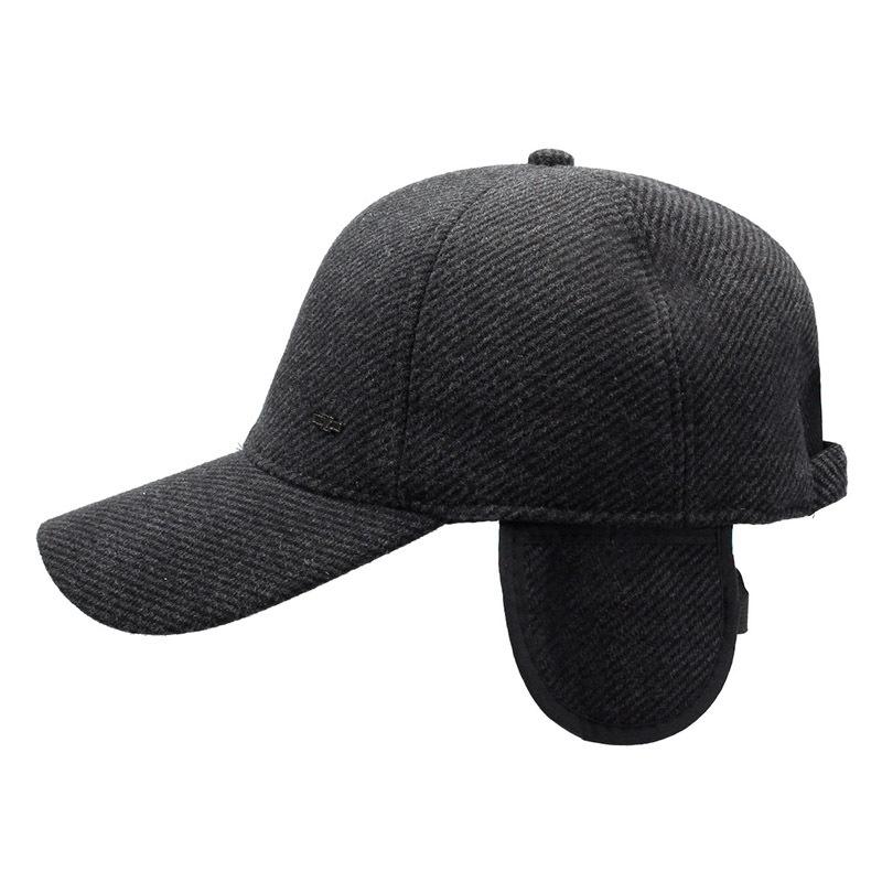 Hat Men'S Winter Warm Cap Middle-Aged And Elderly Winter Outdoor Ear Protection Baseball Cap Fashion Casual Dad Hat