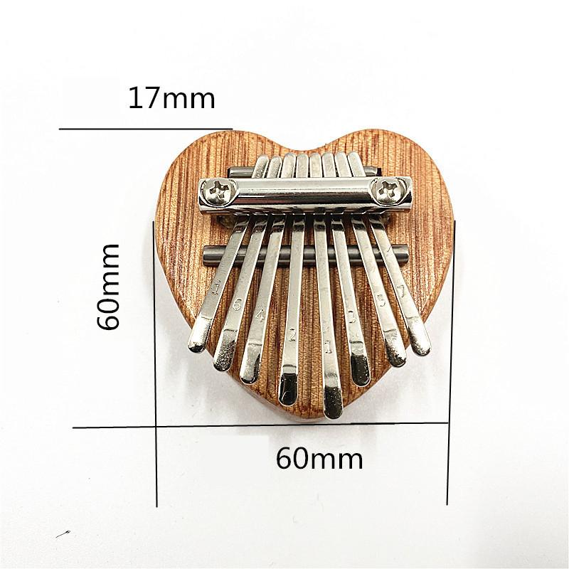 8-клавишное мини-калимба для большого пальца, портативное пианино с ремешком, подарок для детей, взрослых, начинающих