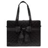NaRaYa Ribbon Bag, Square L (Double Zipper), Black