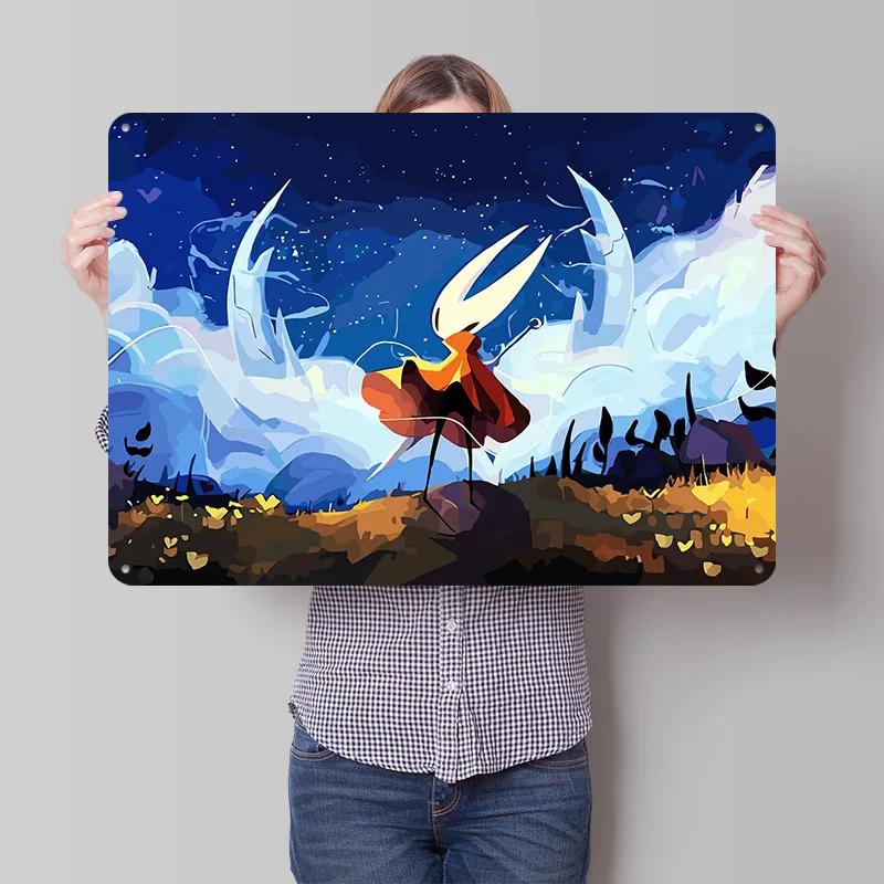 Hornet From Hollow Knight Digital Art Personalized D Textured Metal Poster Wall Art Tinplate Sign for Bedroom Decorations House