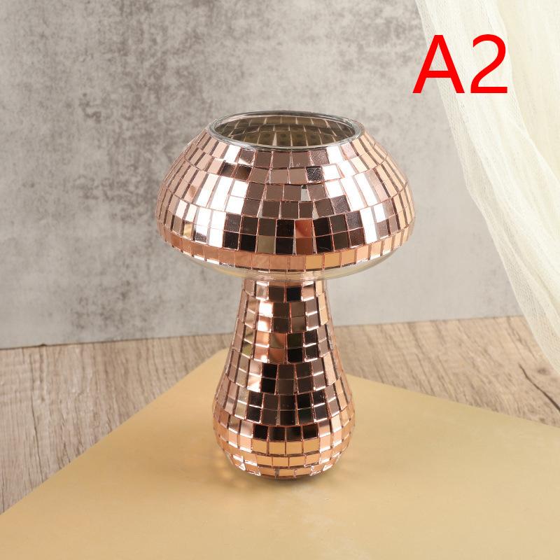 Disco Mushrooms Bedroom Decoration Mirror Vase Mushroom Modern Home Decor Party Decorations Retro Home Decor