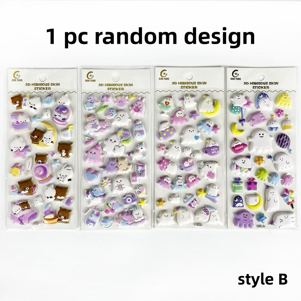 1 шт./4 шт. Мультяшные животные Домашние питомцы Медведь Привидение 3D Пухлые наклейки Скрапбукинг Сделай сам Дневник Канцелярские наклейки Декор Школьные принадлежности