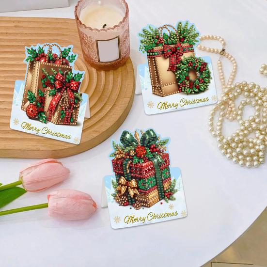 Набор для рисования стразами своими руками, 6 шт., поздравительная открытка с гномом на день рождения, 5D-искусство стразами, открытки на день рождения для взрослых, детей, подарки на годовщину, праздник