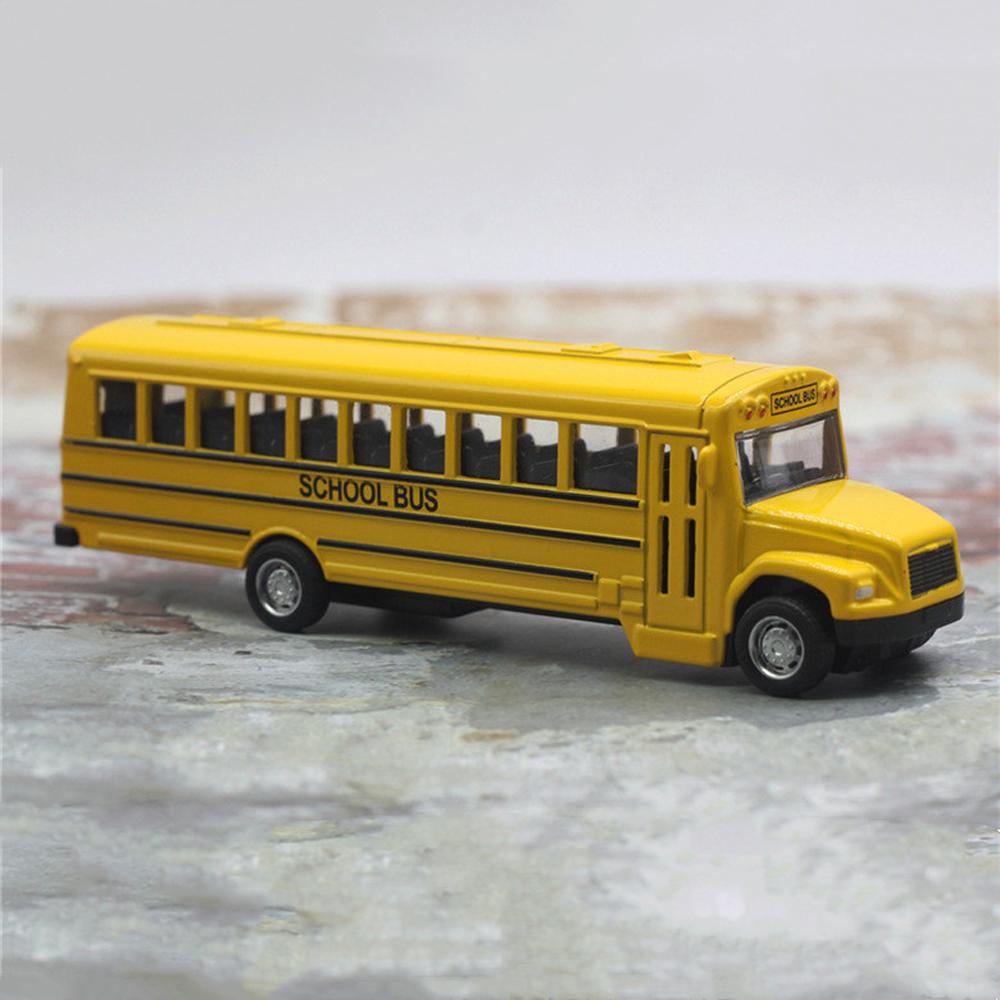 Игрушка Желтые игрушки для мальчиков 1/64 Инерционная модель автомобиля Имитация транспортного средства Игрушки с инерционным двигателем Модель школьного автобуса