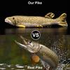 ZHONGXIN MADE Northern Pike Fish Plush Toy - Simulation Realistic Depth Ocean Stuffed Animal Pike Plush Figure Super Soft Sea Creature Fish Model