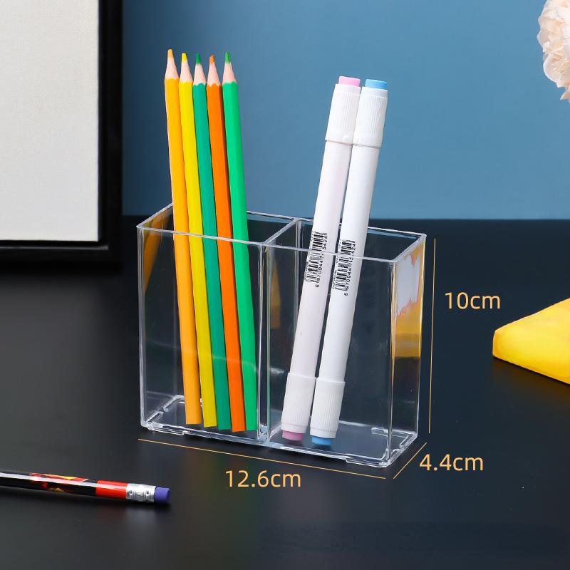 Настольный органайзер для домашнего офиса, ящик для хранения, акриловый прозрачный многофункциональный держатель для ручек, водонепроницаемый пыленепроницаемый держатель для канцелярских принадлежностей