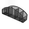 Metal Mesh Pen Holder 5 Compartments Curve Pencil Storage Organizer for Home School Office