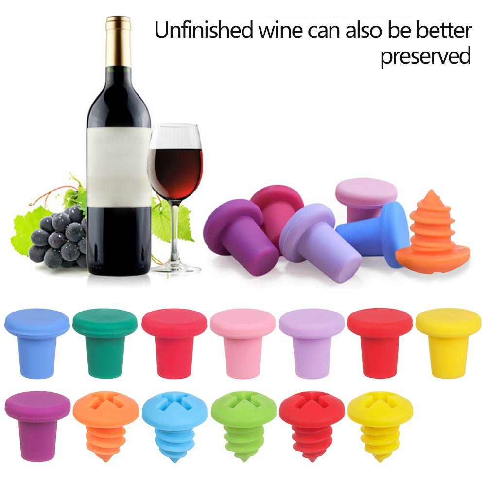 Champagne Drink Bar Seal Silicone Wine Stopper Bottle Cover Sealer Plug Wine Bottle Stopper