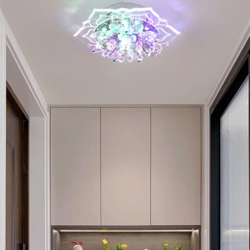 Современный светодиодный потолочный светильник, хрустальный потолочный светильник, люстра для спальни, внутреннее освещение для гостиной, украшение дома, светодиодная люстра