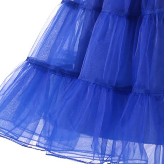 Женская летняя тюлевая юбка, винтажная однотонная юбка-трапеция с высокой талией, гладкая юбка с внутренним слоем, украшение для вечеринки