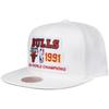 Casquette Snapback - Mitchell & Ness - Chicago Bulls 1991 Champions - Blanc - Noir - Sportswear