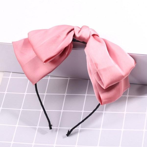 Toktok Warehouse Satin Big Ribbon Headband Luxury Satin Hairband Thin Headband Ribbon Satin King Ribbon Headband