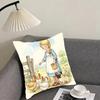 Art Sarah Kay Swing Girl Cushion Cover Pillowcase Ultra Soft Skin Friendly Fabric Cloud Like Comfort Concealed Zipper
