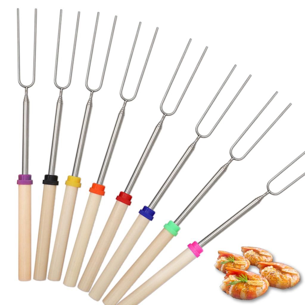 Marshmallow Roasting Sticks-Smores Skewers for Fire Pit Kit-Hot Dog Camping Accessories Campfire Marshmellow Fork 12.2