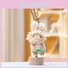 Cute Rabbit Rural Embracing Flowers Plush Toy Keychain Kid Gift Choice Perfect