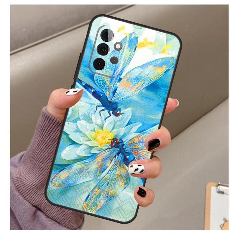 Роскошный чехол-стрекоза для Samsung Galaxy A56 A16 A26 A36 A06 A52 A53 A33 A13 A34 A54 A14 A15 A35 A55 A22 A32