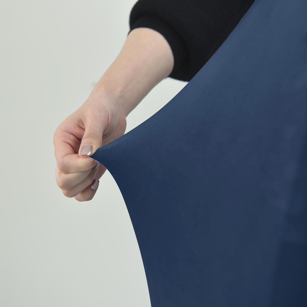 Cover Chair Thick Navy Blue Velvet Size L Large High Backrest 70Cm