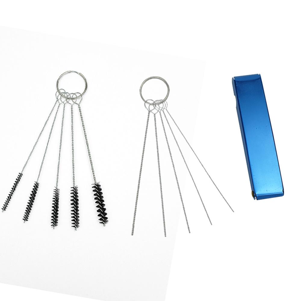 Набор из 15 щеток для чистки карбюратора с очистителями форсунок распылителя - иглы из нержавеющей стали и нейлоновые щетки