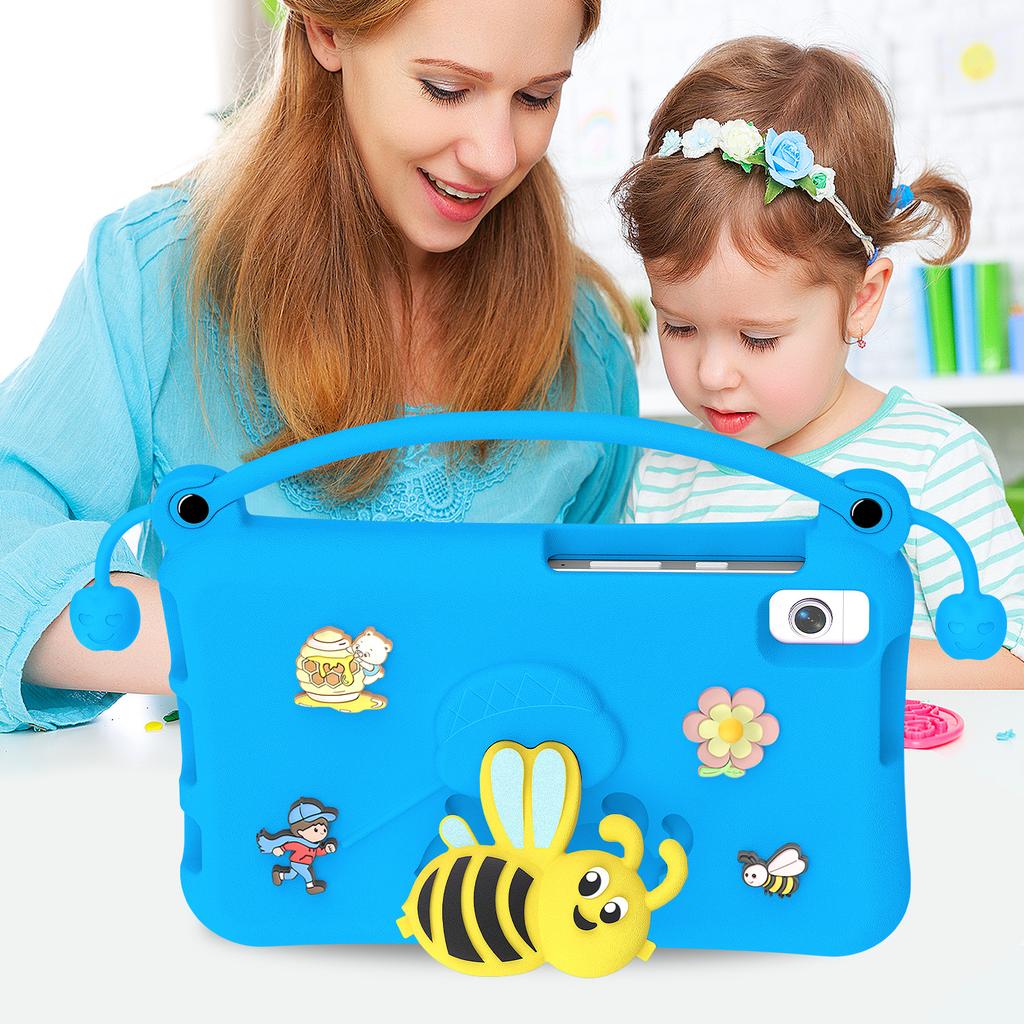 EVA Case For Samsung Galaxy Tab A11 / A9 / A7 Lite 8.7-inch / A 8.0 (2019) / Lenovo Tab K9 Bee Style Kickstand Tablet Cover with Carry Handle
