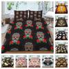 Quilt Cover 3D Printing Skull Home Bedclothes with Pillowcase King Double Size Soft Bed Set Luxury Duvet Cover