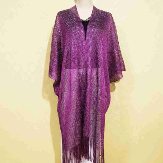 Women Shawl Tassel Long And Wide Solid Color Thin See-through Sunscreen Breathable Hollow Out Women Scarf Clothes Accessory