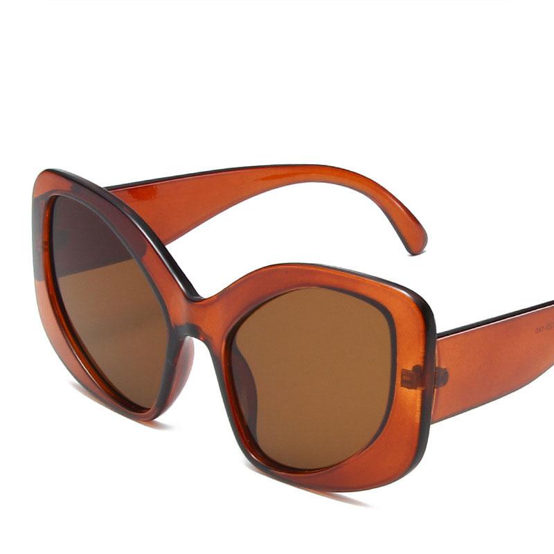 Неполяризованные большие солнцезащитные очки для женщин, модные овальные футуристические массивные солнцезащитные очки в стиле Y2k, изогнутые округлые очки