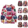 Детские толстовки Трикотаж для мальчиков и девочек Милые принтованные рубашки Круглый вырез Пуловеры Топы