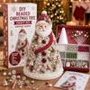 Набор для творчества «Сделай сам» Christmas Tree из бусин, 3D-набор для праздничного творчества с кристаллическими бусинами, цветными украшениями и ангелом на верхушку елки для настольного украшения