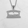 Men's rhinestone Jesus Head Gold color Pendant Necklace Fashion The Last Supper Hip Hop Necklace