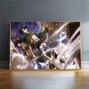 Solid Wood Frame Wall Art Attack On Titan Canvas Paintings Modular Levi Ackerman Pictures HD Printed Anime Poster Living Room Home Decor