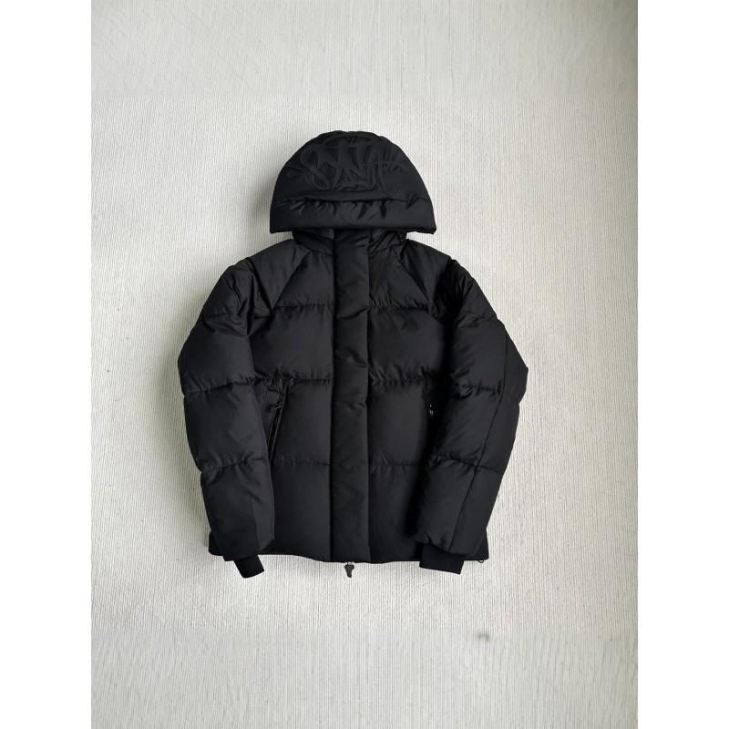 Syna World Wind Reflective Letter Hooded Puffer Jacket Couple Matching Winter Warm Coat Youth
