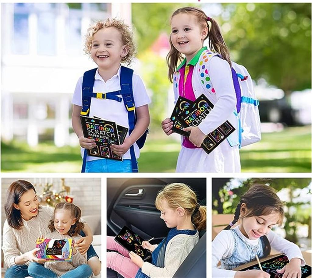 16k Скретч-книга Детская образовательная красочная бумага для скретч-бумаги своими руками Творческая живопись Скретч-картина