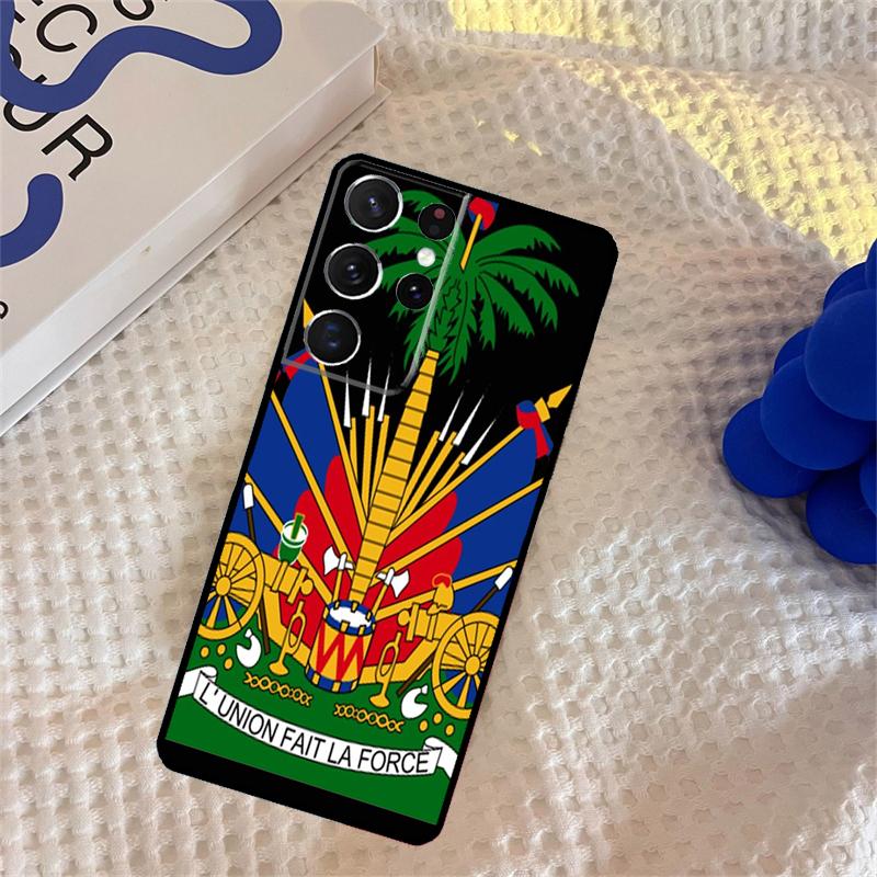 Haiti Haitian Flag Phone Case For Samsung Galaxy S25 Ultra S9 S10 S20 S22 S21 S23 Plus S24 FE Portector Cover