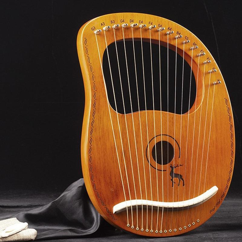 16 струн LyHarps Музыкальная лира Арфа Деревянные музыкальные инструменты Ударные Мини-арфа Лира Лира Портативные струнные инструменты Подарки