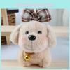 Adorable Dog Plush Pendant With Bowtie For Car Accessories And Key Organizer