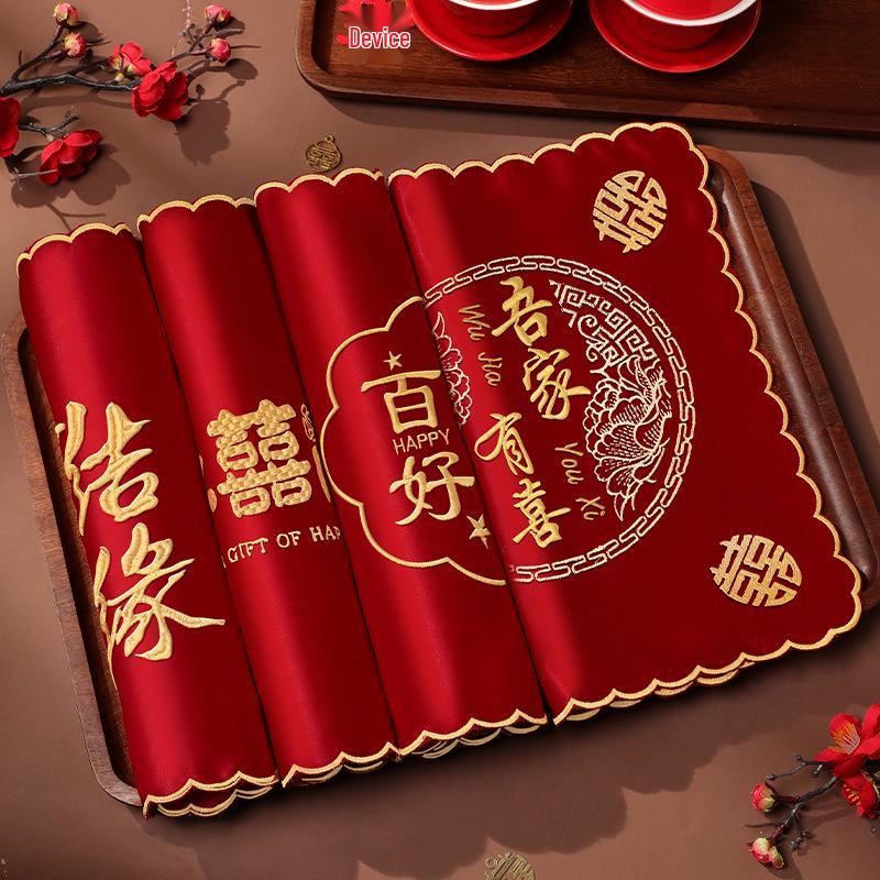 Красный свадебный платок невесты Xi - Набор приданого для женщины