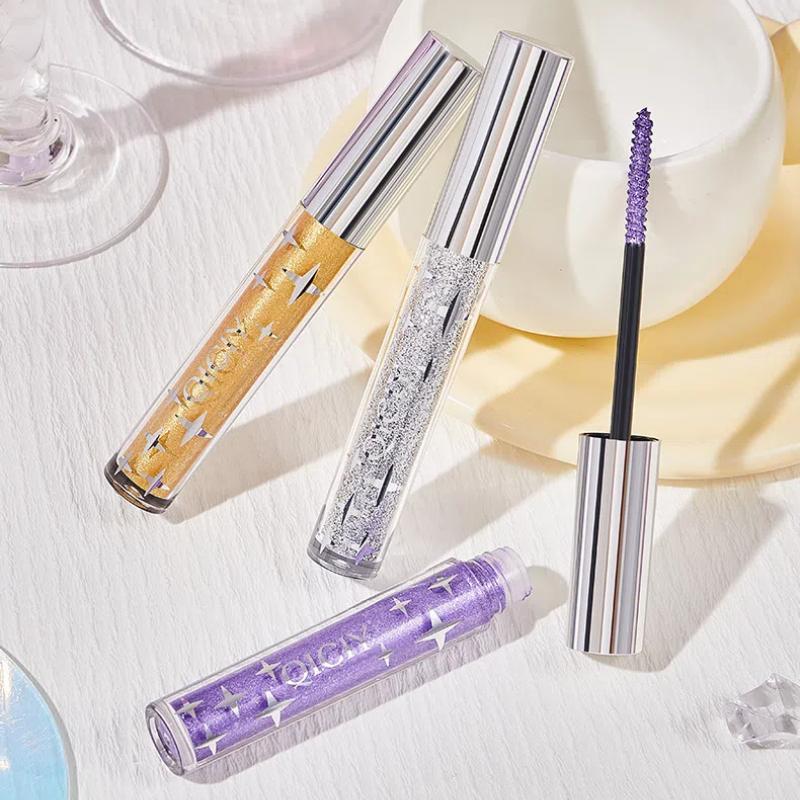 Водостойкая тушь с мерцанием, длинная, подкручивающаяся, густая и стойкая тушь для макияжа, которую нелегко размазать, праймер